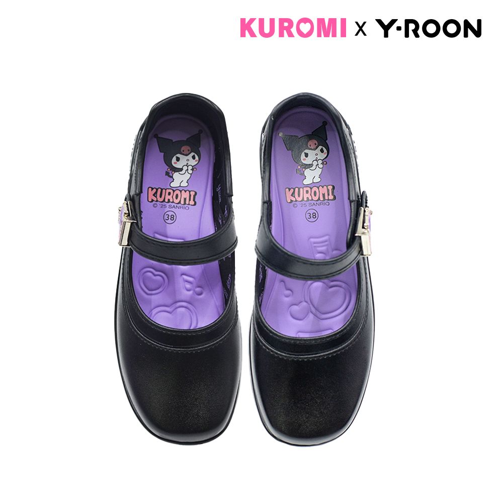 Y-ROON รองเท้ามัธยมหญิง KUROMI สีดำ ไซซ์ 37