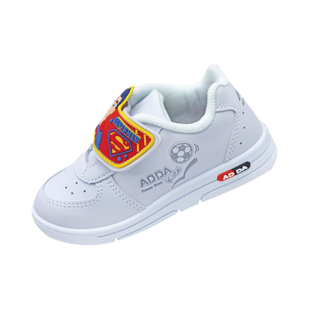 ADDA รองเท้าพละเด็กชาย มีไฟ SUPERMAN สีขาว ไซซ์ 31