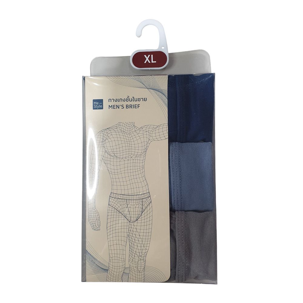 MESTYLE MEN BRIEF SPANDEX 1 MIXED COLORS SIZE XL PACK 3