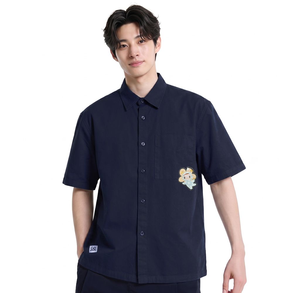 MESTYLE PARNART SHIRT COCOON NAVY SIZE 2XL