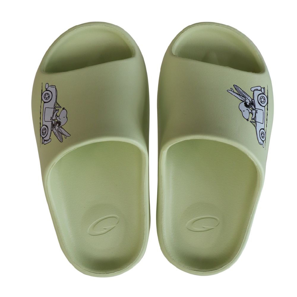 LOTUSS X GAMBOL SNOOPY SANDALS GREEN SIZE 32