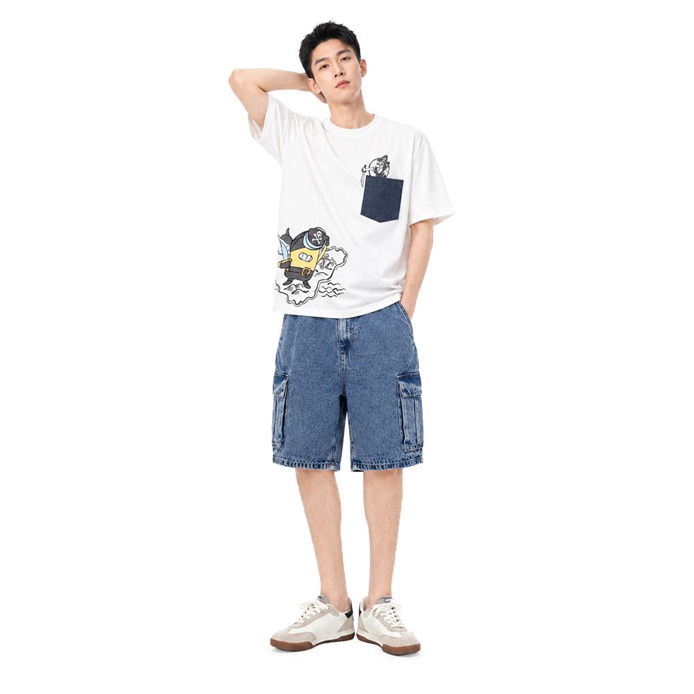 MESTYLE UNIVERSAL T-SHIRT MINIONS WHITE SIZE S