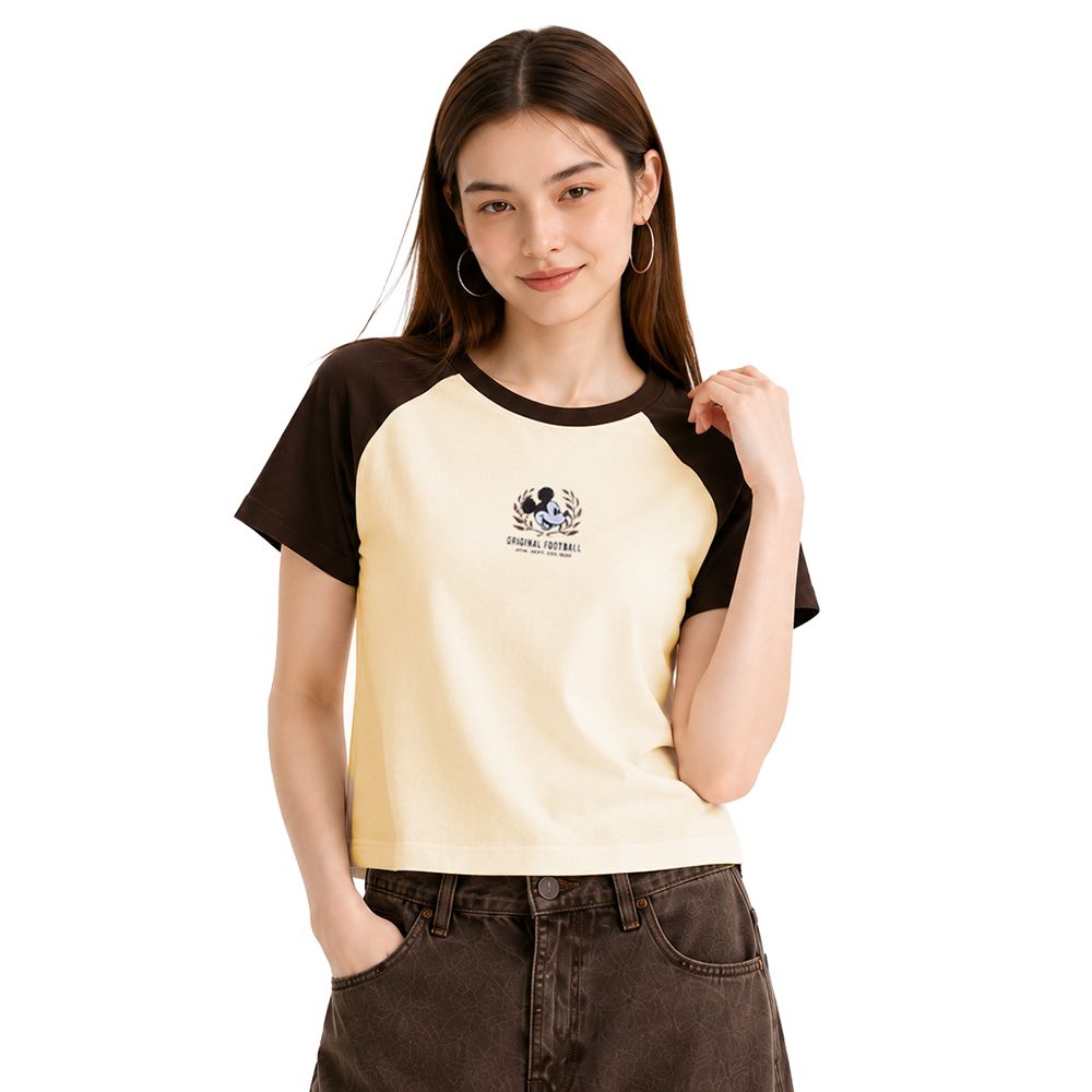 MESTYLE DISNEY เสื้อยืด ลาย MICKEY FIFA สีครีม ไซซ์ M