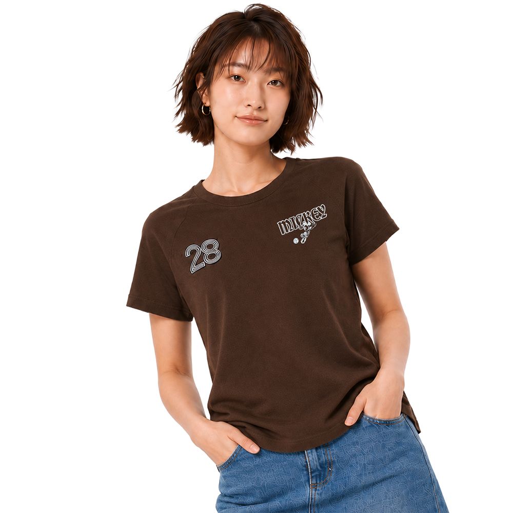 MESTYLE DISNEY เสื้อยืด ลาย MICKEY FIFA สีน้ำตาล ไซซ์ S