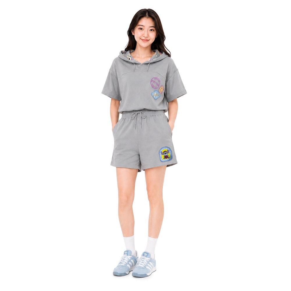 MESTYLE DISNEY กางเกงขาสั้นผ้ายืด LILO STITCH สีเทา ไซซ์ 10