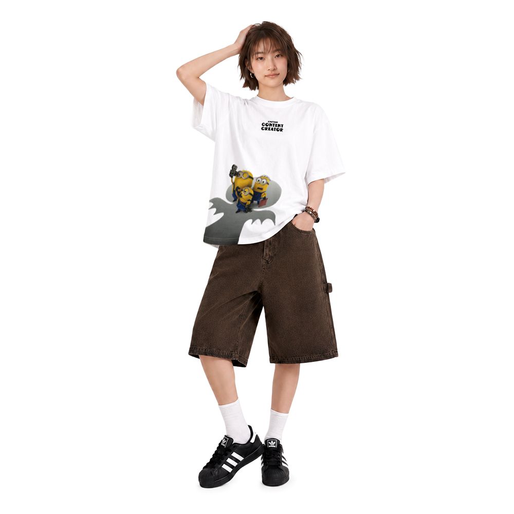 MESTYLE UNIVERSAL T-SHIRT MINIONS WHITE SIZE S