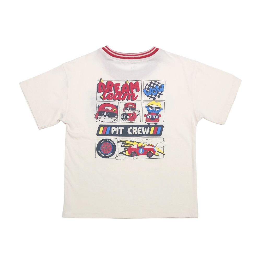 MESTYLE เสื้อพิมพ์ลาย SUPERFAN สีครีม ไซซ์ 2