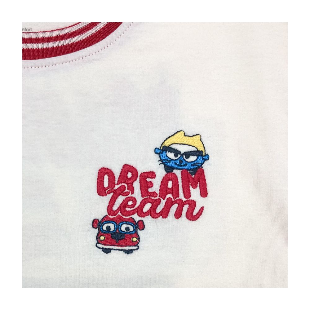 MESTYLE เสื้อพิมพ์ลาย SUPERFAN สีครีม ไซซ์ 2