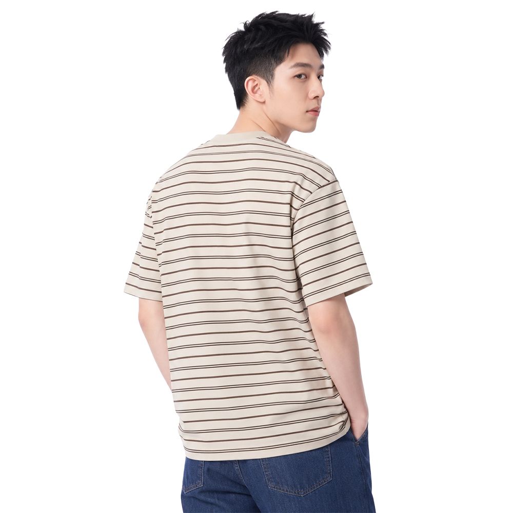 MESTYLE เสื้อยืดลายริ้ว CHESHIRE สีครีม ไซซ์ 2XL