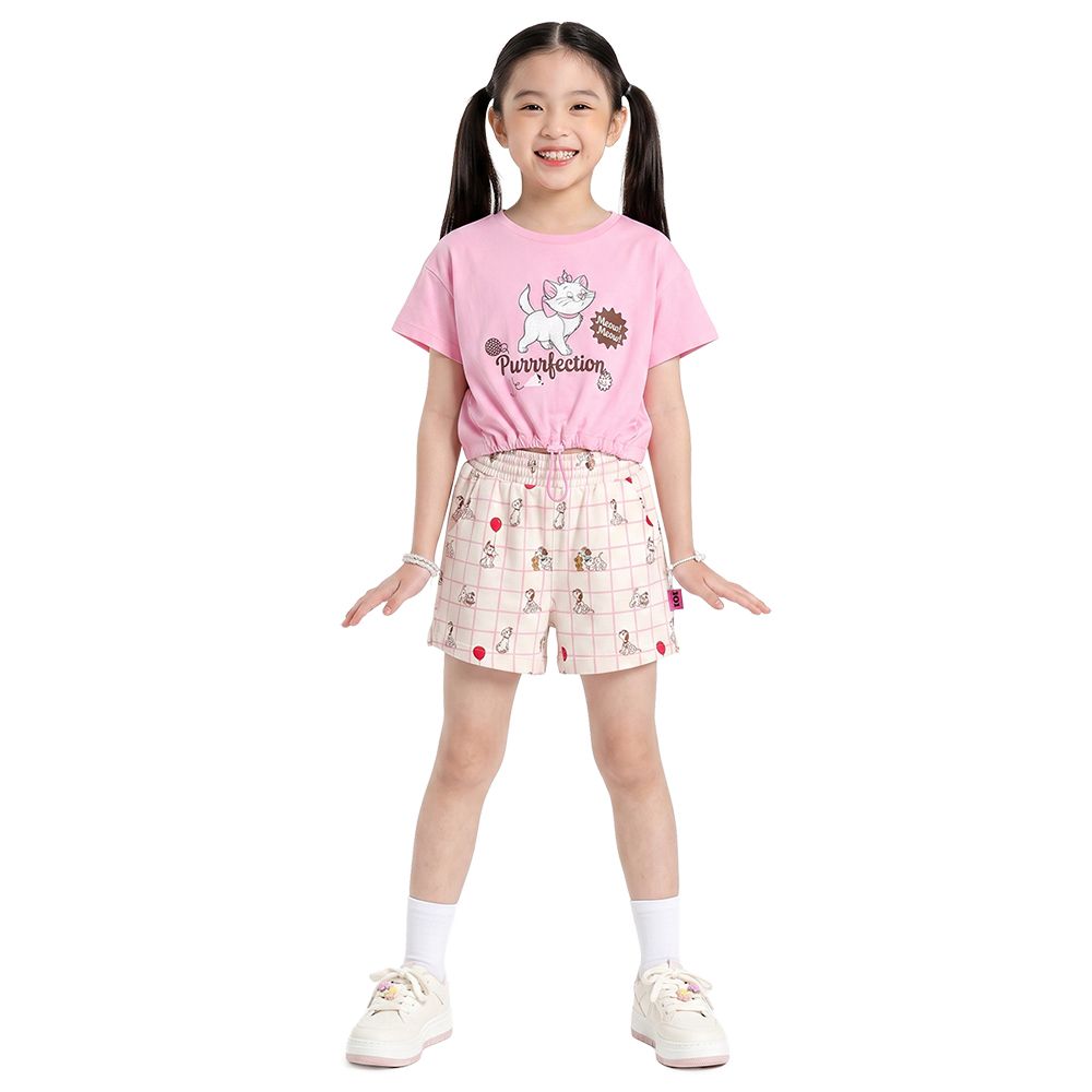 MESTYLE DISNEY PRINTED T-SHIRT MARIE PINK SIZE 7