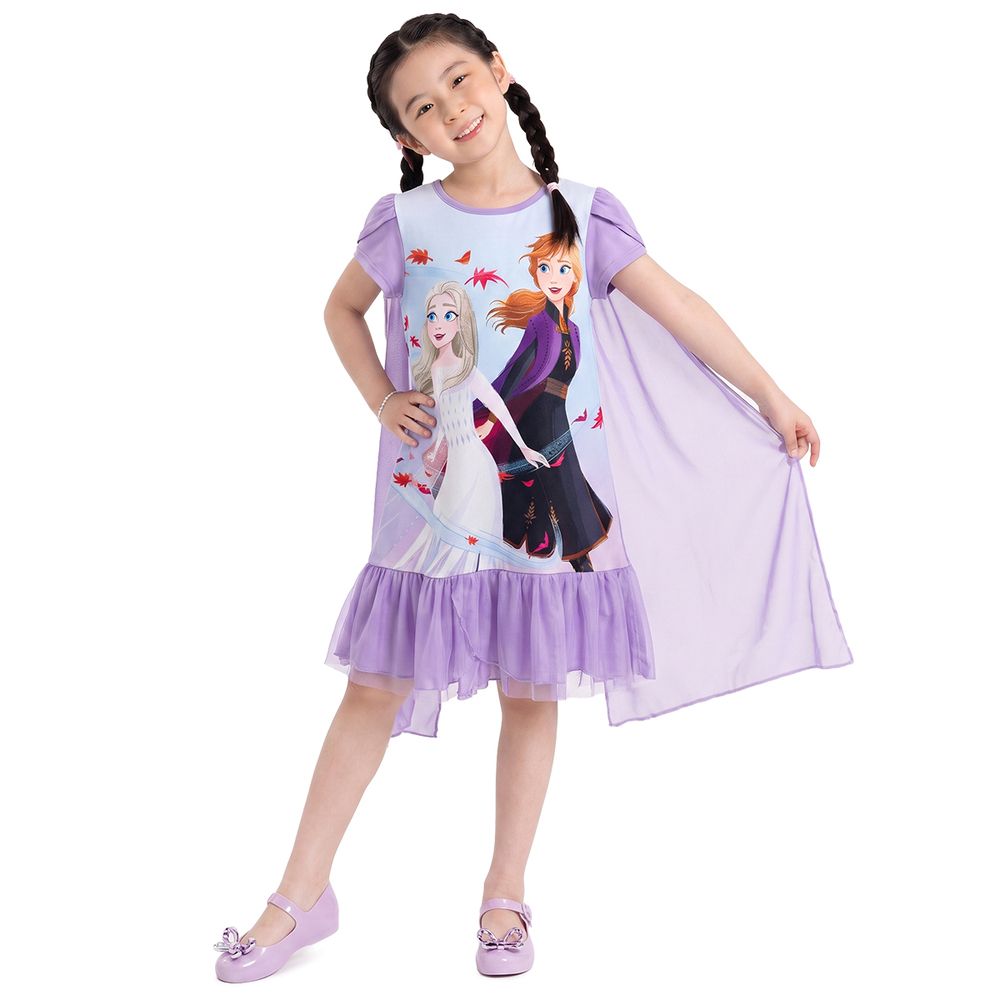 MESTYLE DISNEY เดรสพิมพ์ลาย FROZEN สีม่วง ไซซ์ 5