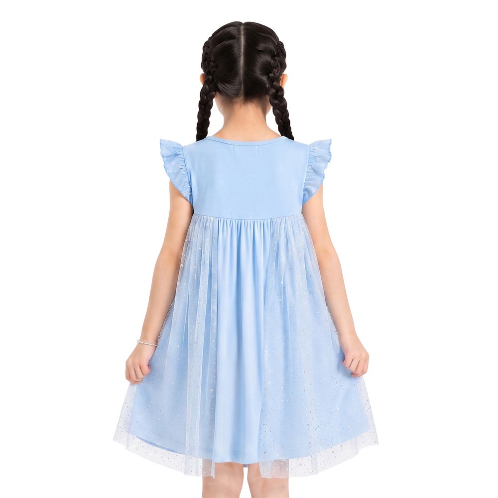 MESTYLE DISNEY เดรสแต่งมุ้งลาย FROZEN สีฟ้า ไซซ์ 5