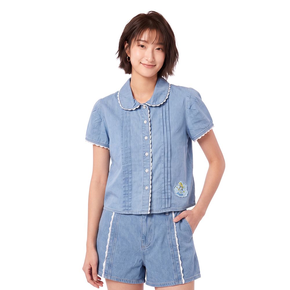MESTYLE DISNEY เสื้อยีนส์ลูกไม้ ALICE สียีนส์อ่อน ไซซ์ L