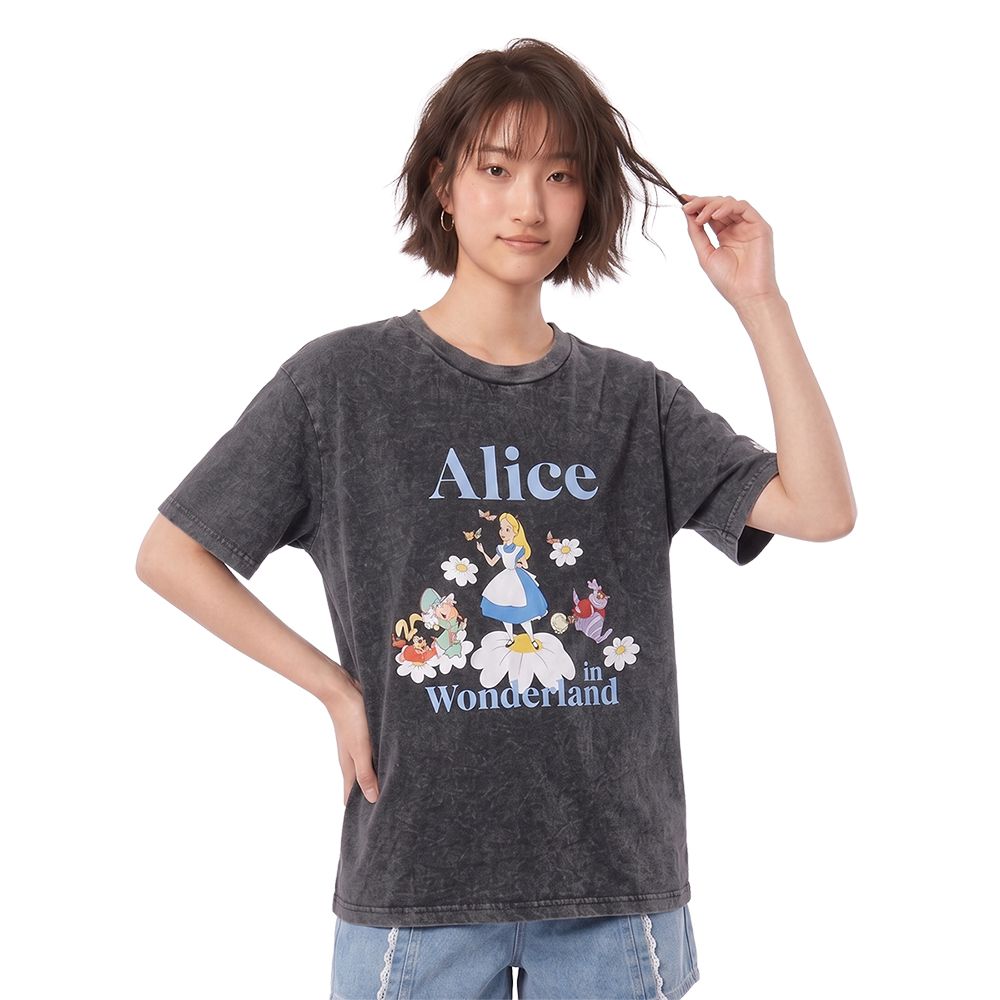 MESTYLE DISNEY เสื้อยืดลาย ALICE สีดำ ไซซ์ S