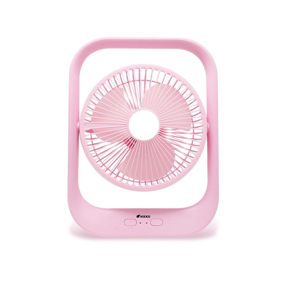 NIKKO พัดลมชาร์จไฟพร้อมโคมไฟ #NKMF-L2837 (คละแบบ)