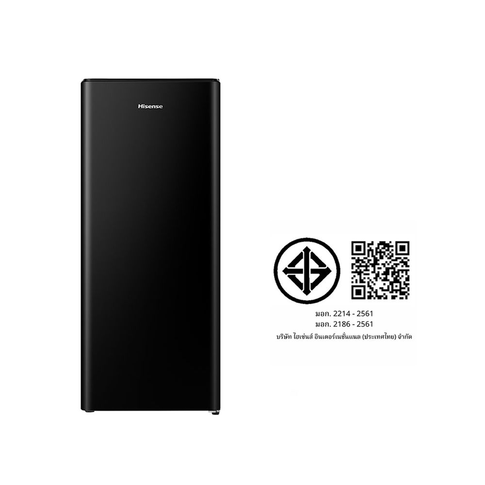 HISENSE ตู้เย็น 1 ประตู 5.5 คิว RR209D4TBN ดำ