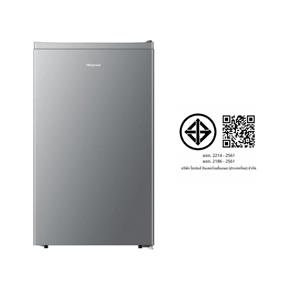 HISENSE ตู้เย็น 1 ประตู 3.4 คิว RR121D4TGN สีเงิน