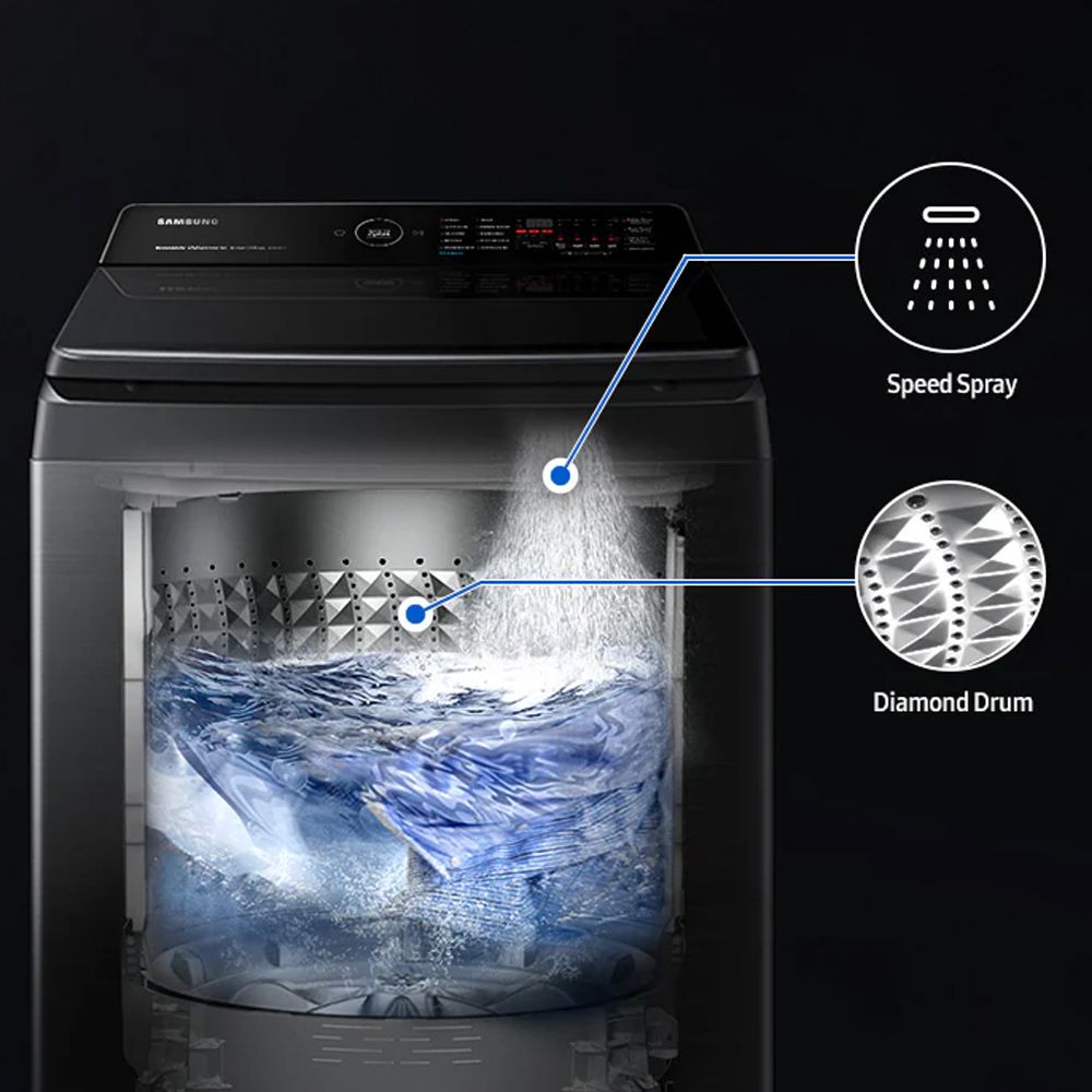 SAMSUNG เครื่องซักผ้าฝาบน 15กก. WA15CG5441BYST