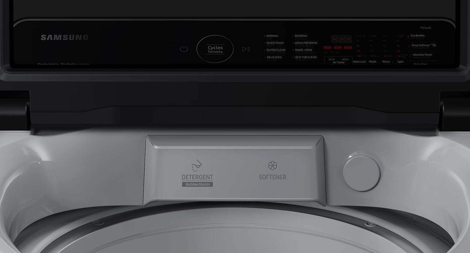 SAMSUNG เครื่องซักผ้าฝาบน 15กก. WA15CG5441BYST