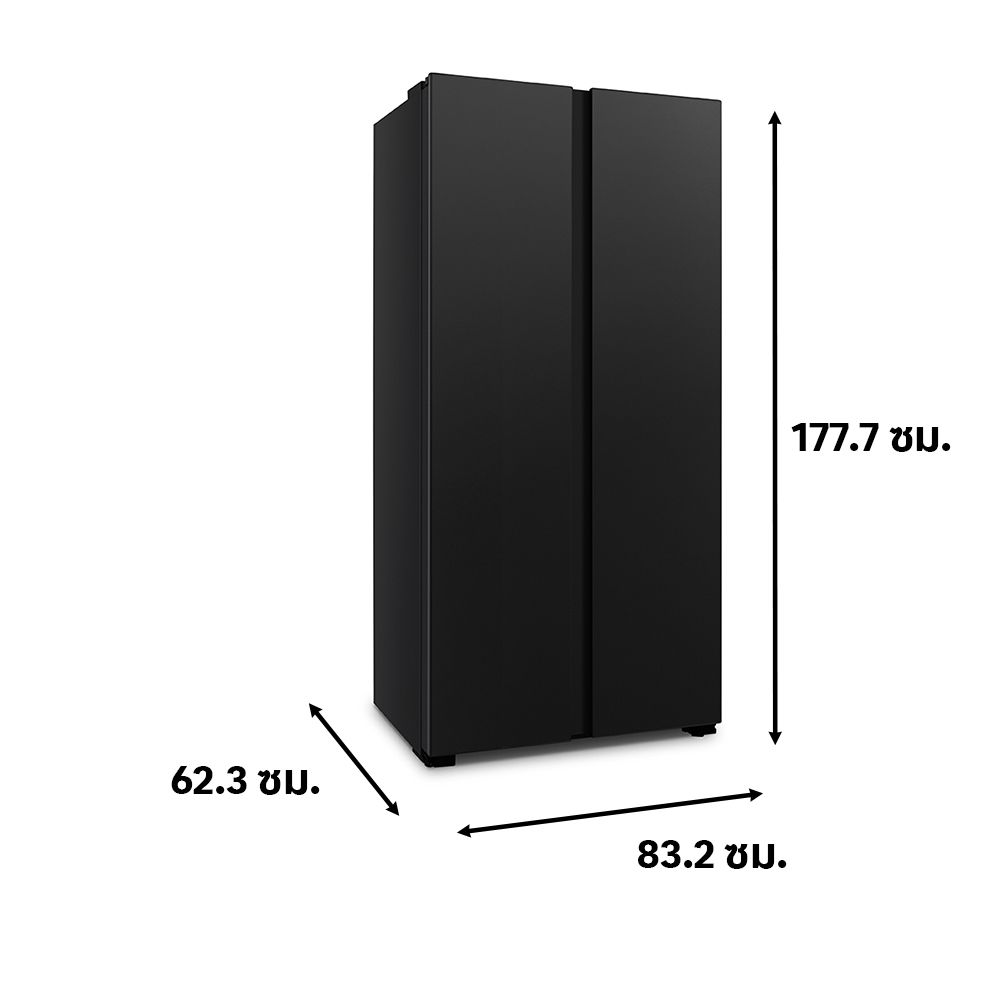 HISENSE REFRIGERATOR SIDE BY SIDE BLACK 15.6 Q RS559N4TBN