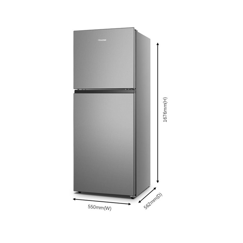 HISENSE ตู้เย็น 2 ประตู 8.8คิว RT308N4TGN สีเงิน