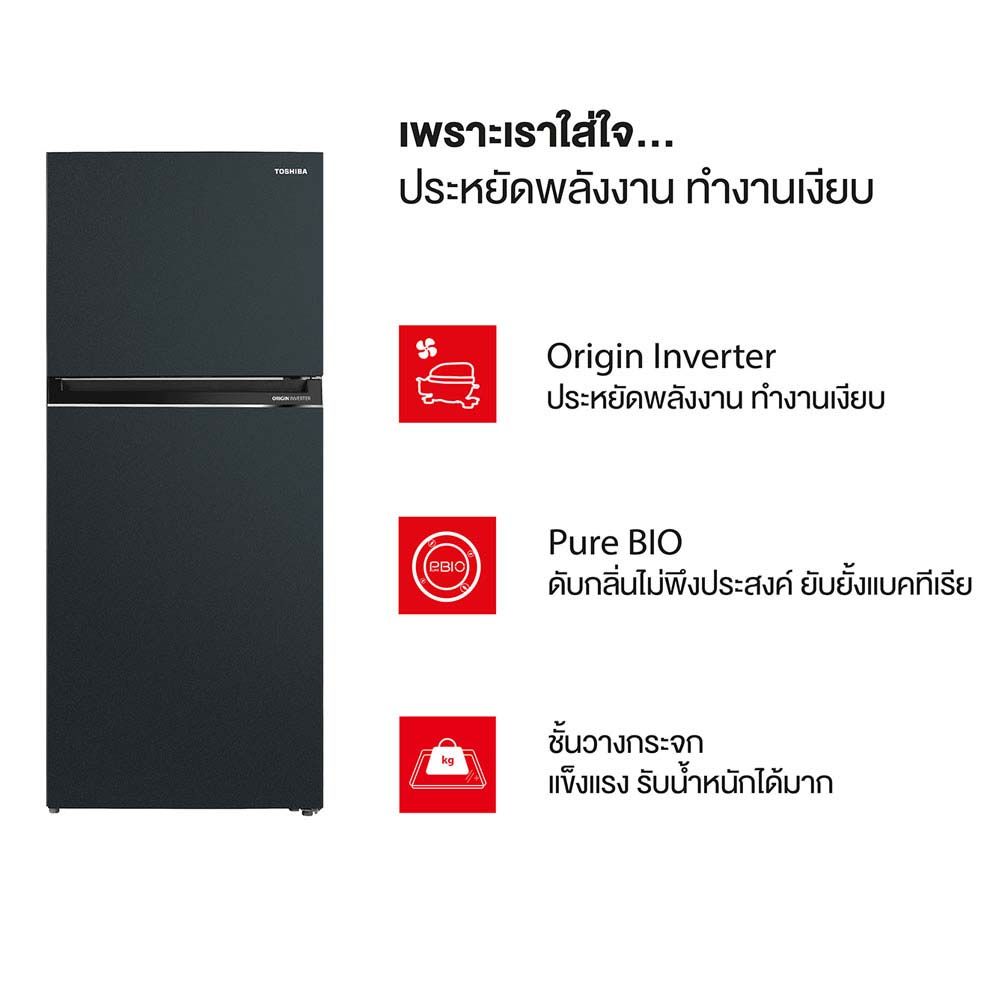 TOSHIBA REFRIGERATOR 2 DOORS 14.5Q #GR-RT558WE-PMT