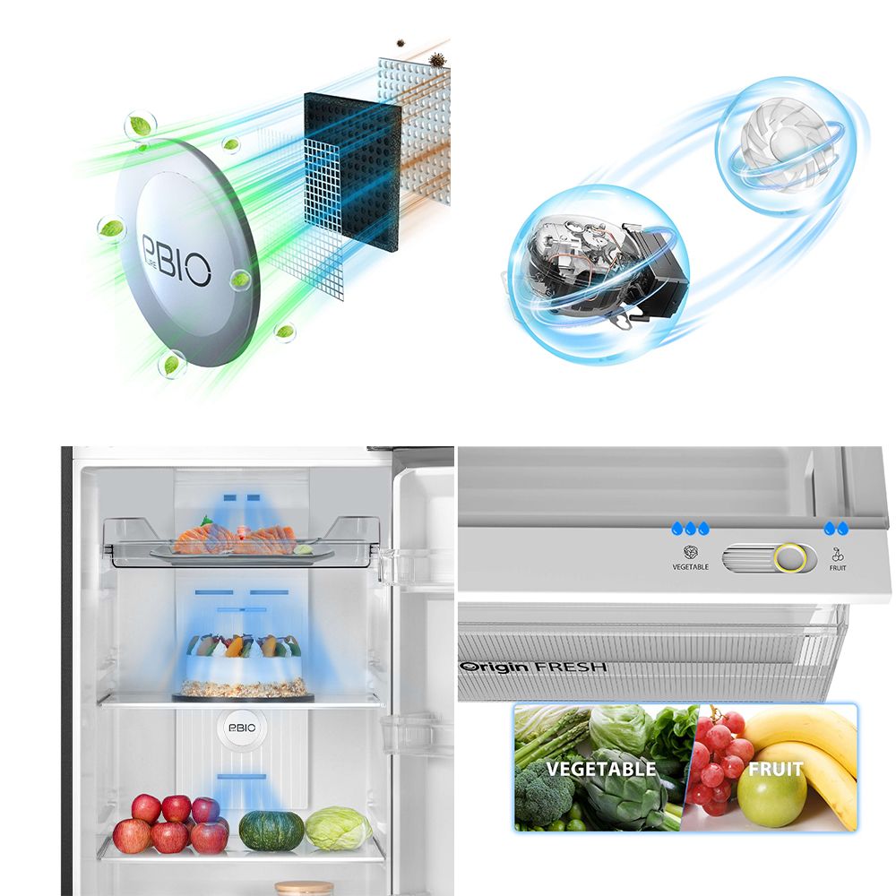 TOSHIBA ตู้เย็น 2ประตู 11.9คิว GR-RT466WE-PMTH(52)