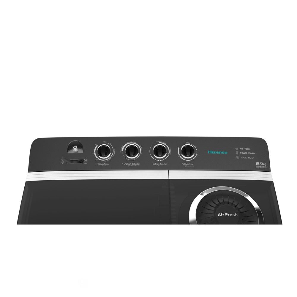 HISENSE ซักผ้า 2ถัง 18กก. WSRB1813UB