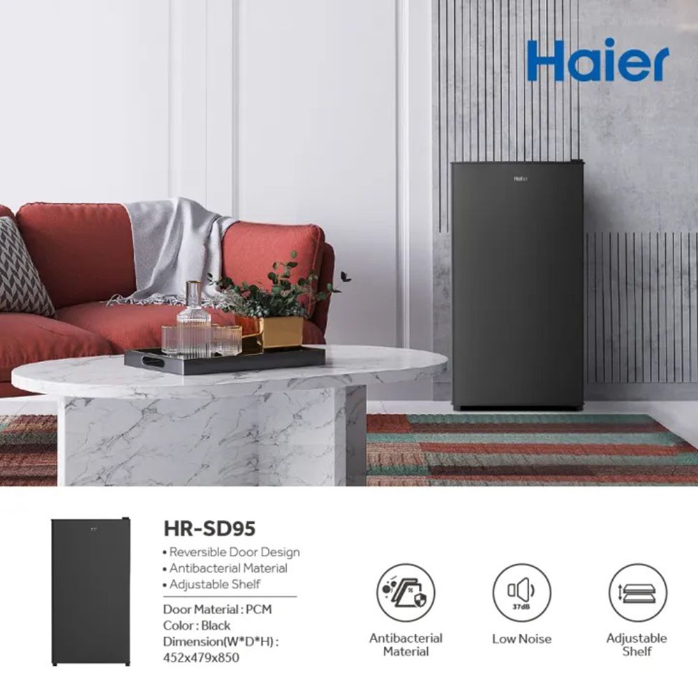 HAIER REFRIGERATOR 1 DOOR 3.1 Q HR-SD95BK