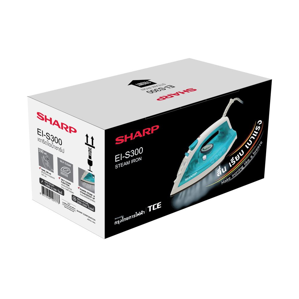 SHARP เตารีดไอน้ำ EI-S300 1800W เขียว
