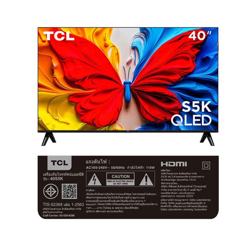 TCL FHD QLED GOOGLE TV 40INCH#40S5K