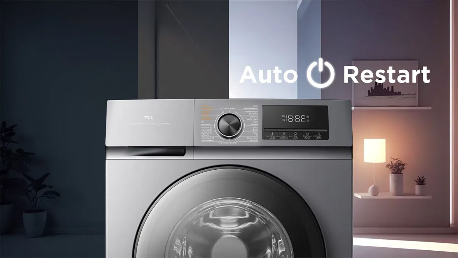 TCL เครื่องซักผ้า 12 กก. อบผ้า 8 กก. #WT12EPWDG