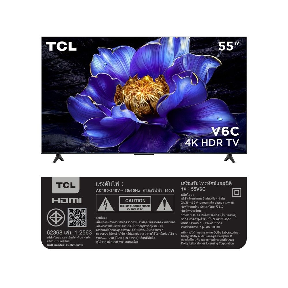 TCL GOOGLE TV UHD 55 INCH 55V6C