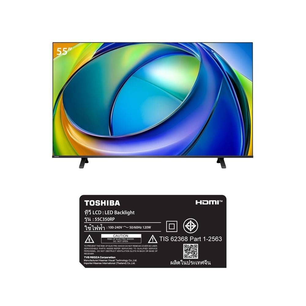 TOSHIBA VIDAA LED 4K TV 55 INCH 55C350RP