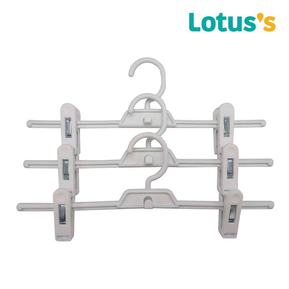 โลตัสไม้แขวนพลาสติกหนีบกระโปรงกางเกงP.3