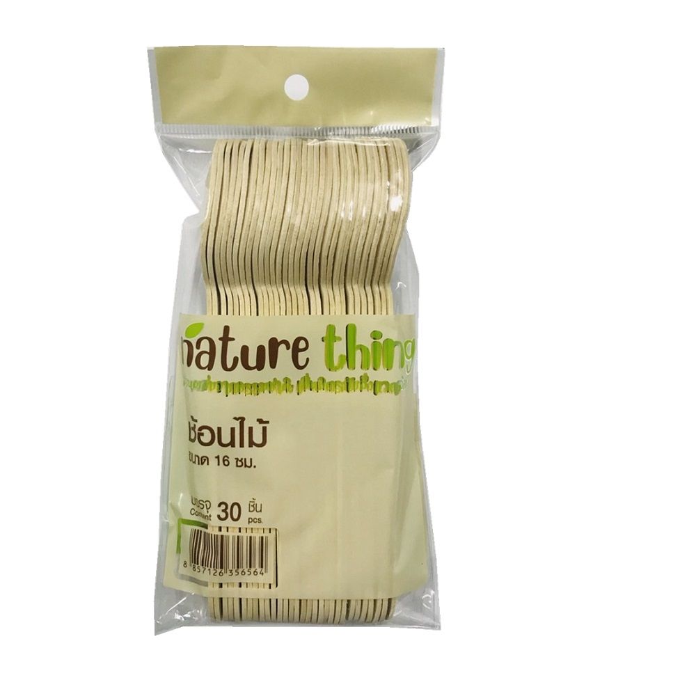 ช้อนไม้ ขนาด 16 ซม 30 ชิ้น