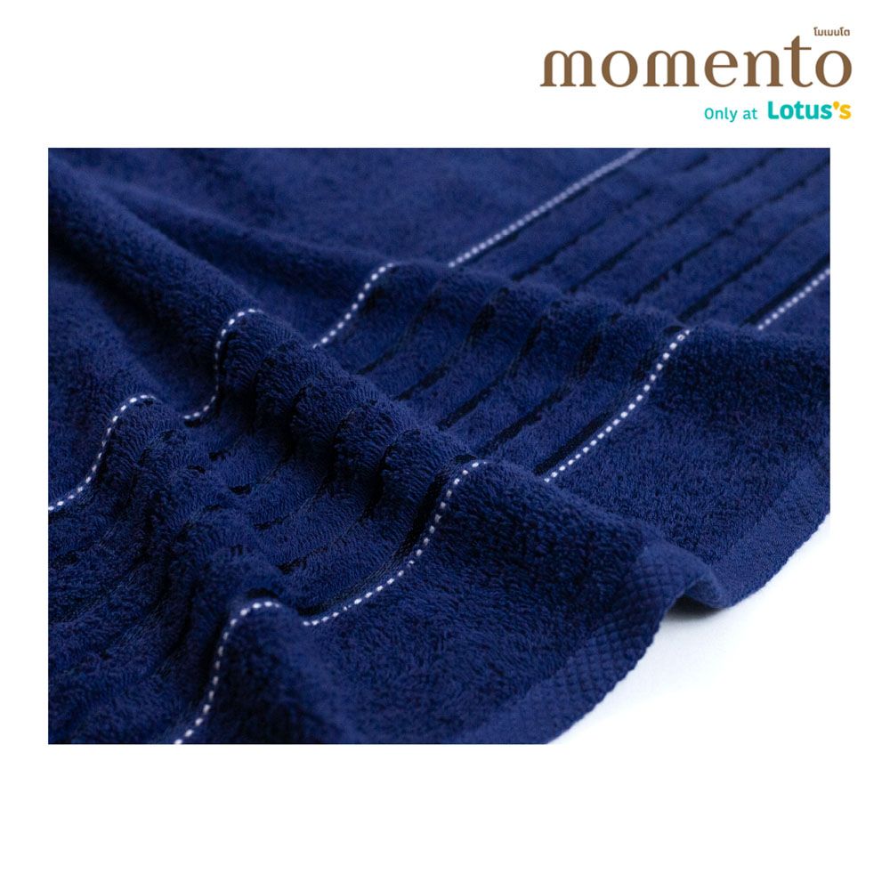 MT ผ้าขนหนูเนื้อนุ่มนุ่มน้ำเงิน27X54นิ้ว