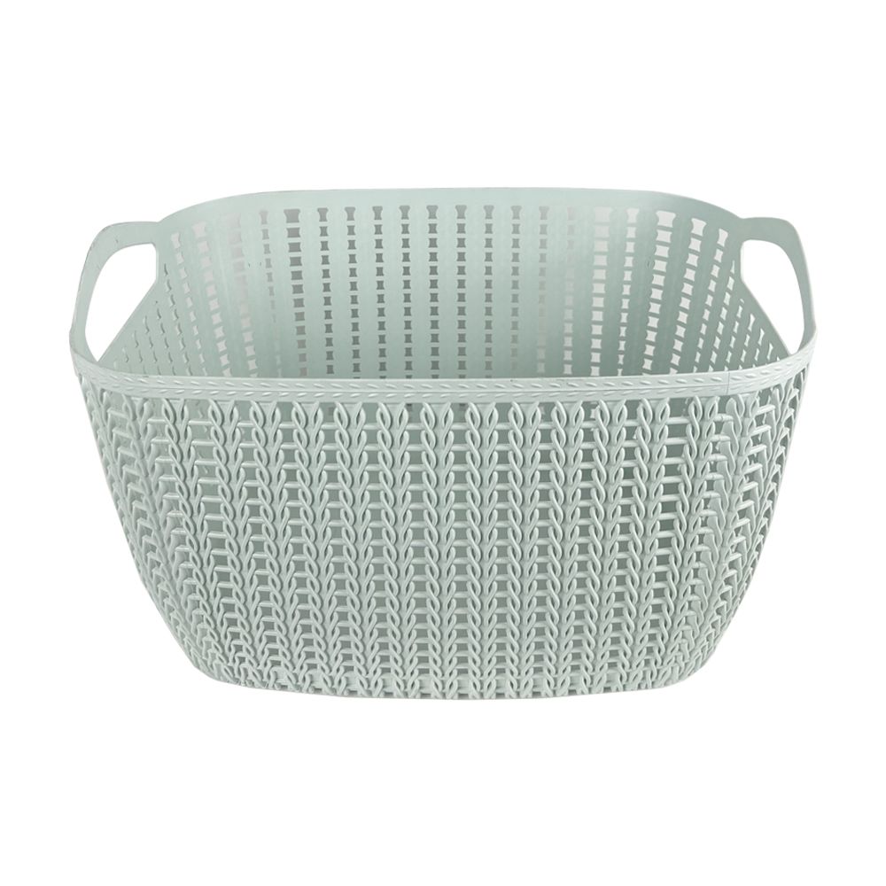 ตระกร้าเล็กทรงรีสีเขียวพาสเทล 18L K-001G