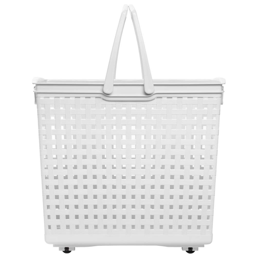 โลตัสตะกร้าเหลี่ยมลายหวายมีล้อขาวNO.4213