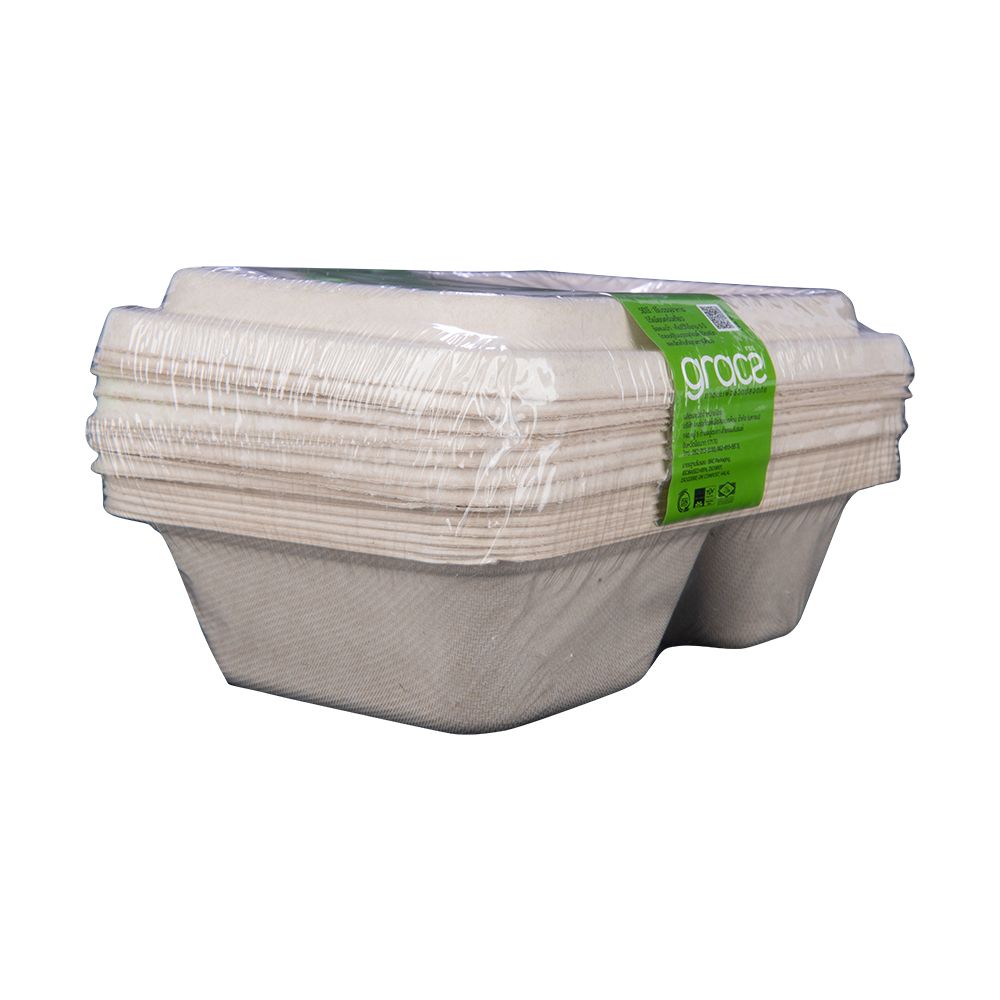 GRACZ COMPOSTABLE 2 COMPARTMENTS 670ML. PACK10