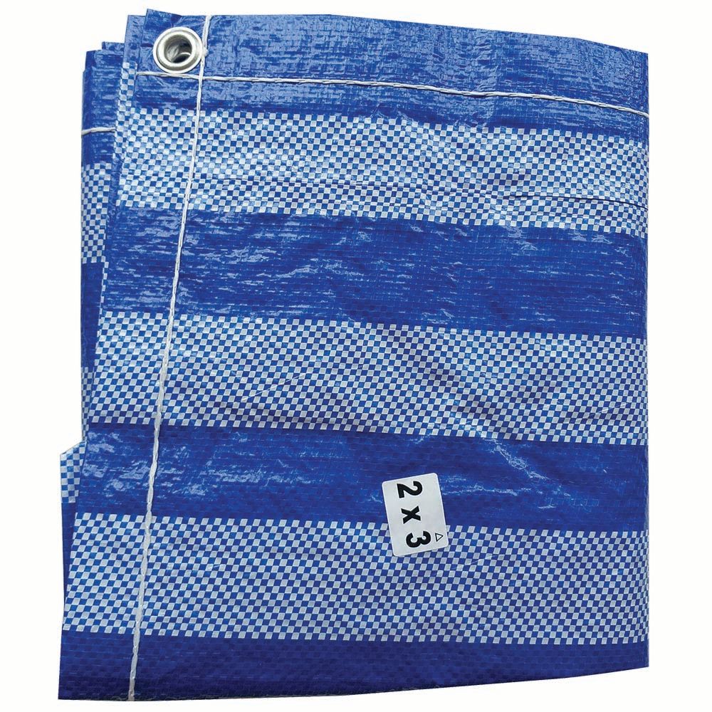 LOTUSS ผ้าใบพลาสติก สีฟ้า-ขาว 1.65X2.55ม.