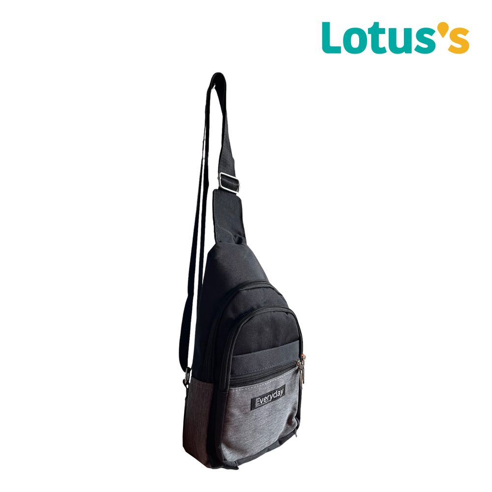 โลตัส กระเป๋าคาดอก EVERYDAY สีเทาดำ