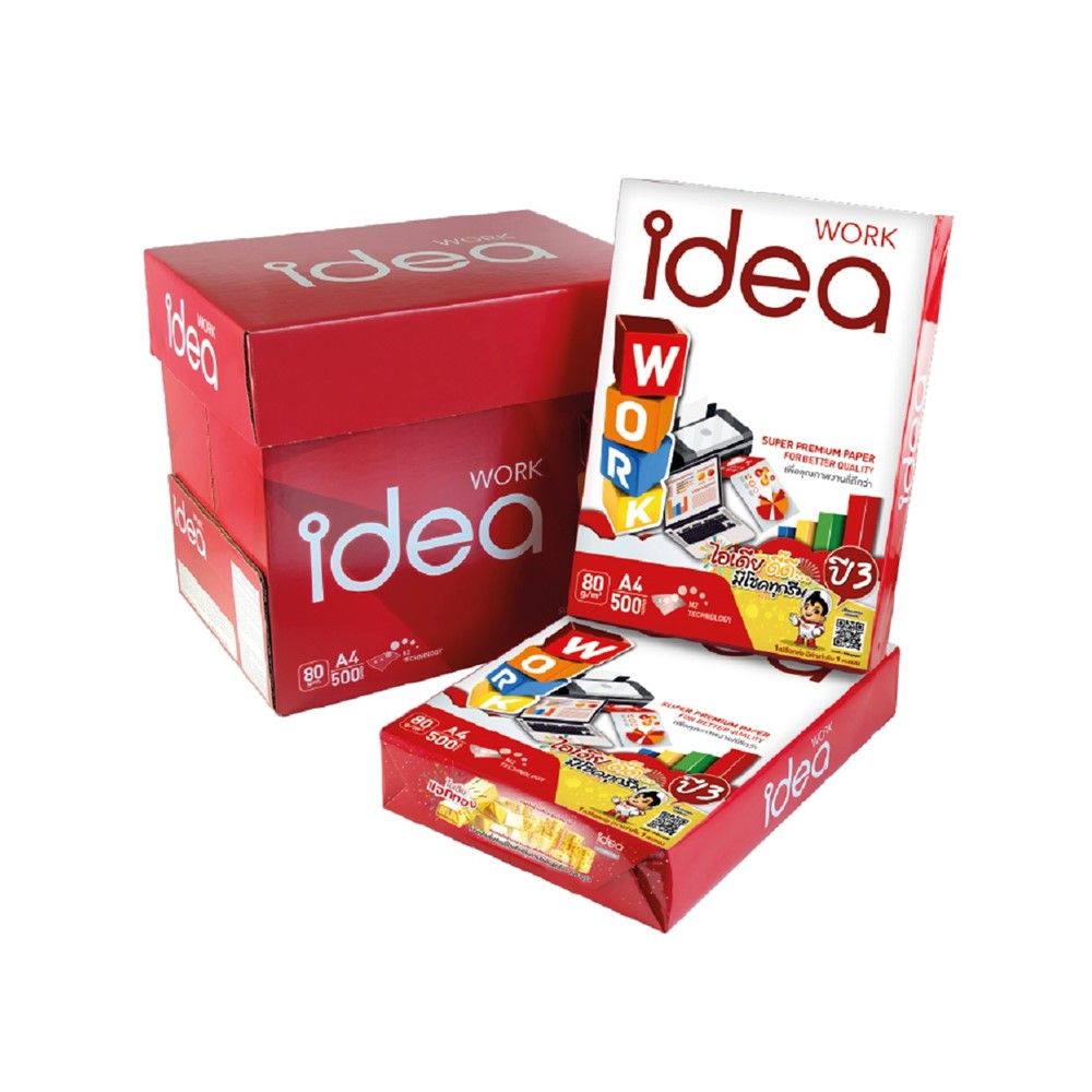 IDEA WORKกระดาษถ่ายเอกสารA4 80G 500SH แพ็ค5