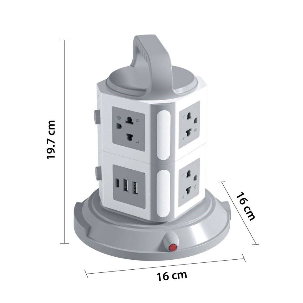 BLL ปลั๊กไฟ TOWER 2สวิตซ์ 7ช่อง 3เมตร B82