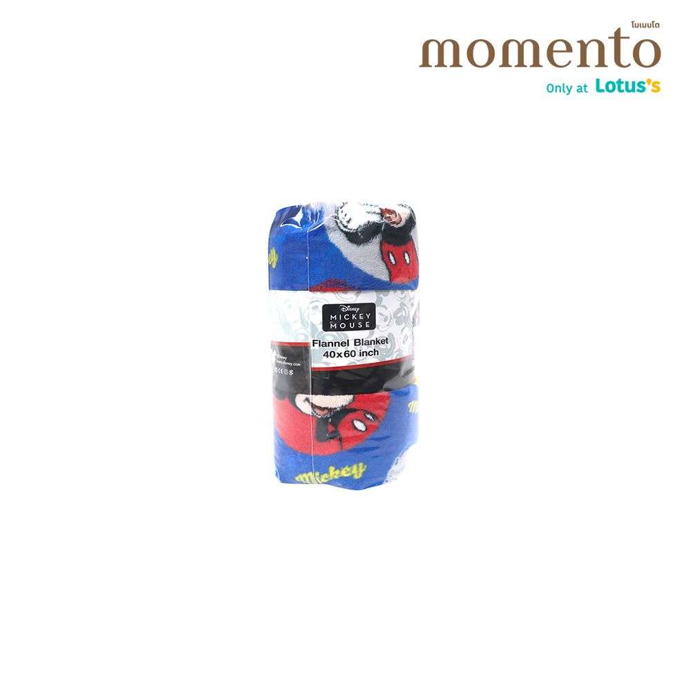 โมเมนโตผ้าห่มแฟลนเนลมิกกี้น้ำเงิน 40X60น