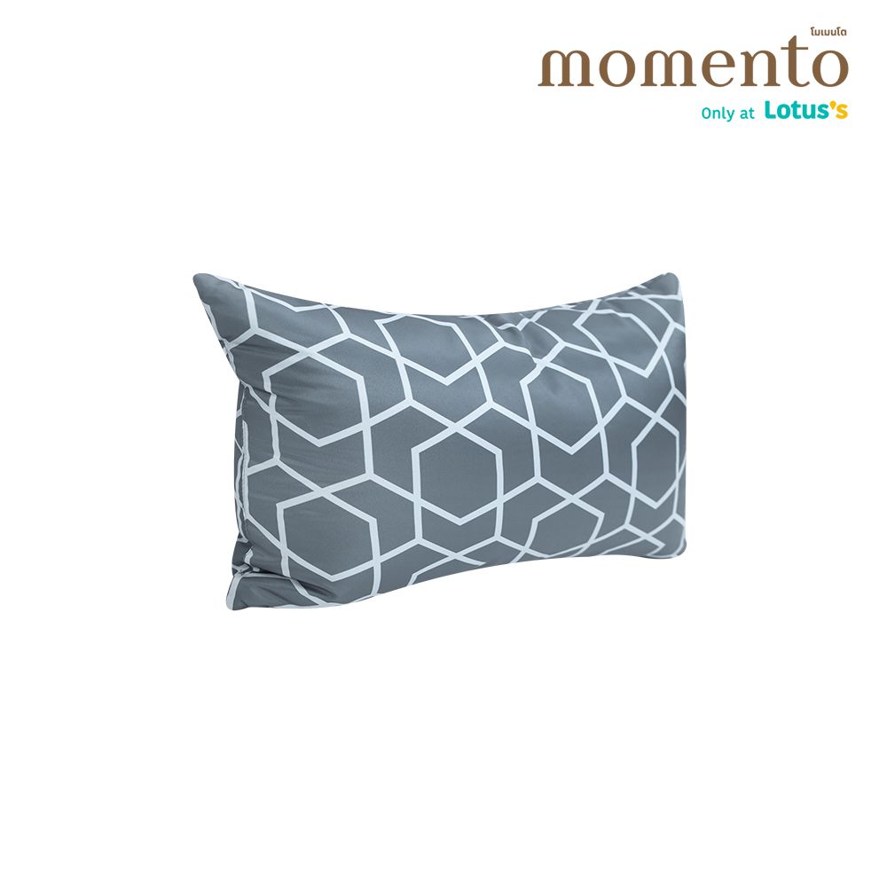 โมเมนโตหมอนอิงลายเส้นเทา 14X21นิ้ว