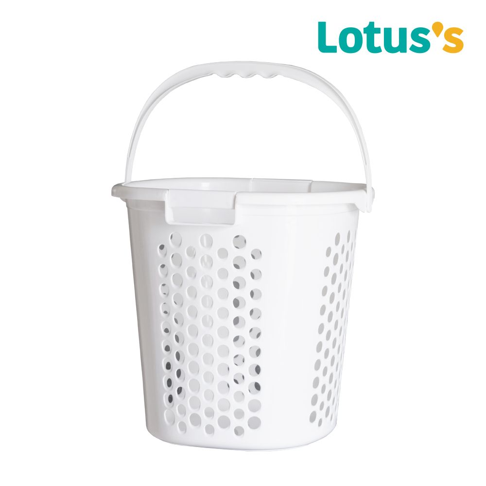 โลตัสตะกร้าผ้าพร้อมหูหิ้วสีขาว #5050