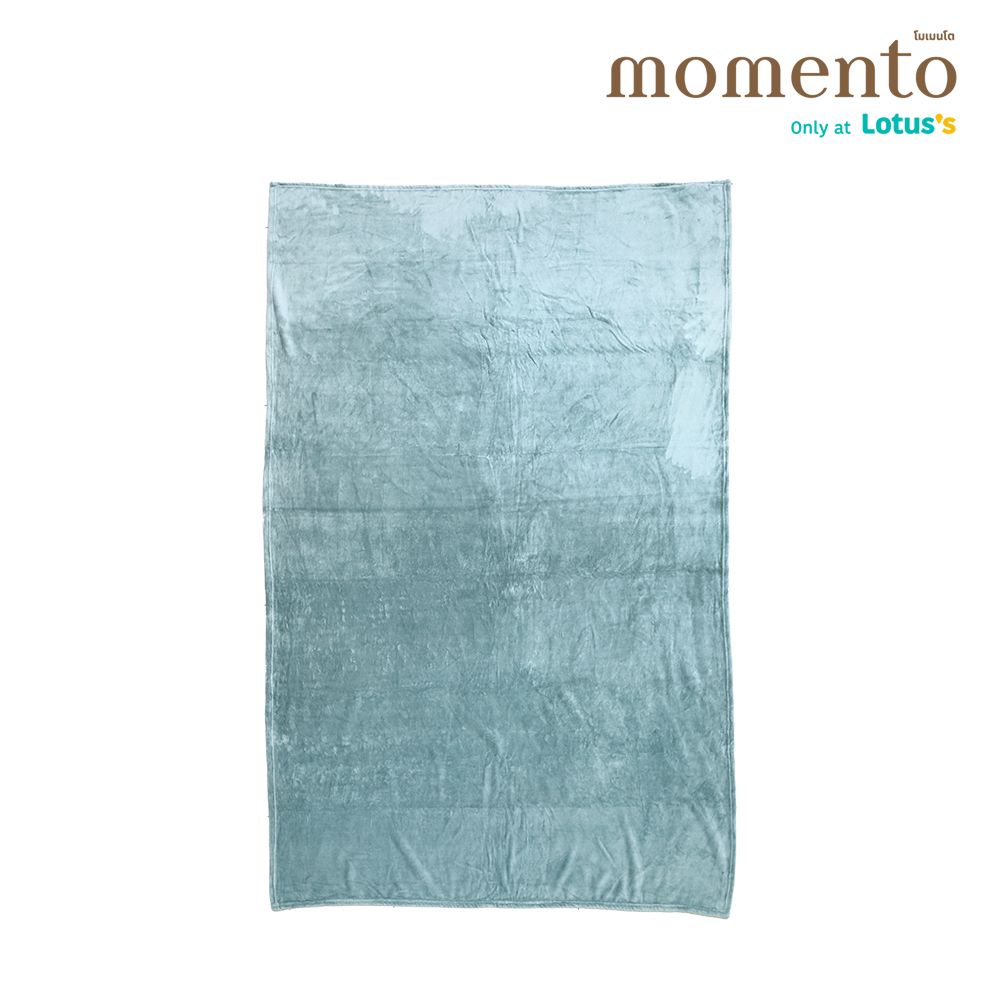 โมเมนโต ผ้าห่มแฟลนเนลเขียว 60X80นิ้ว