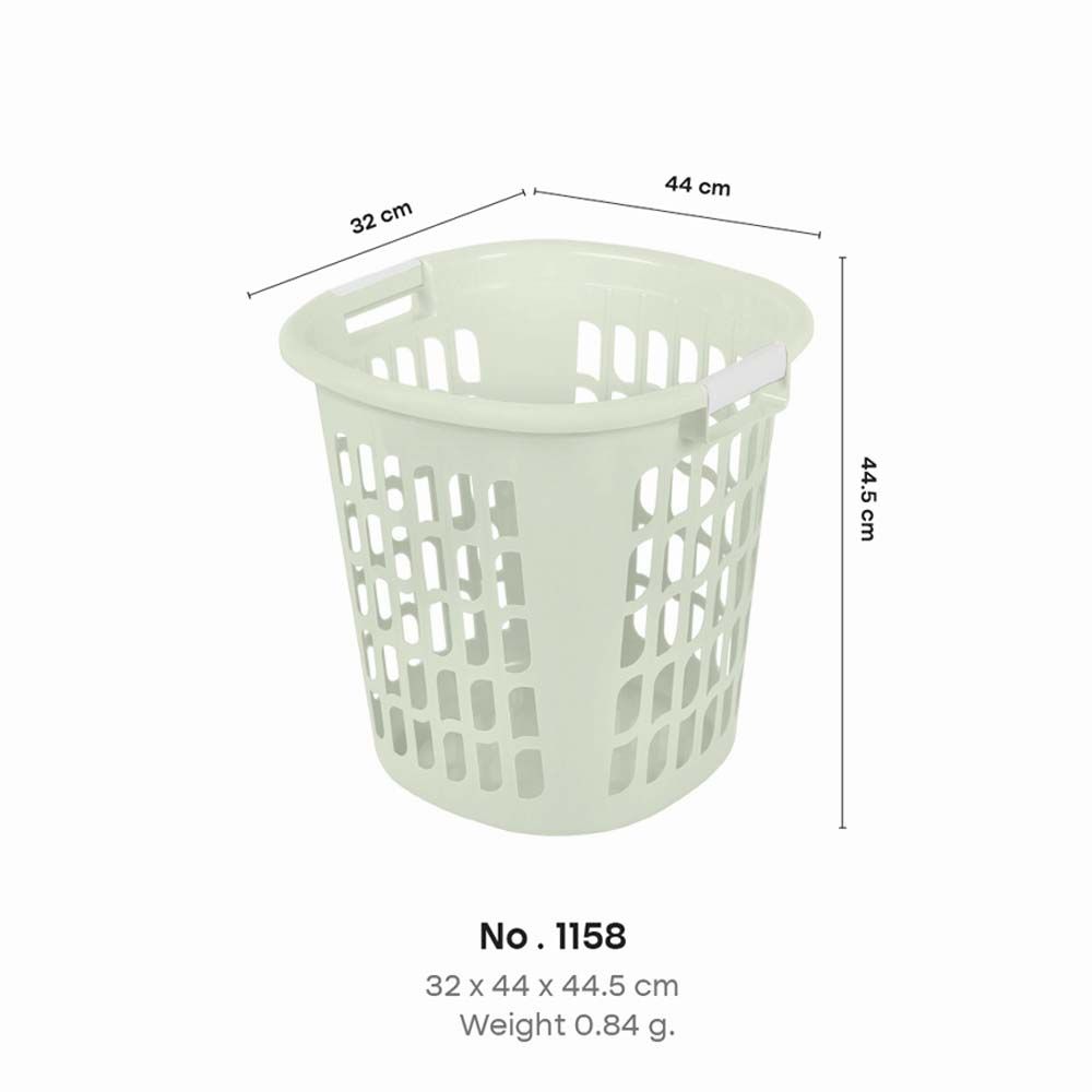 โลตัส ตะกร้าผ้า เขียวพาสเทล NO.1158