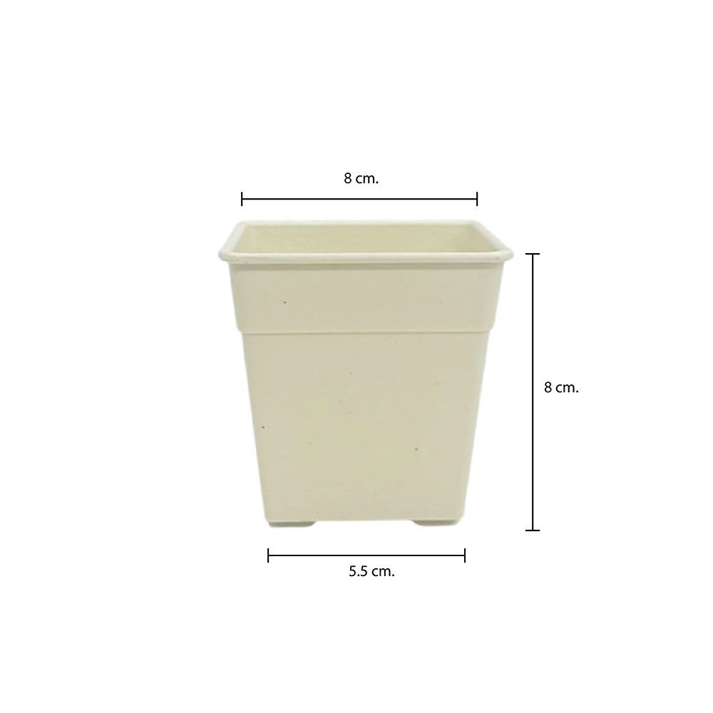 SQUARE PLASTIC POT SIZE 4 INCHES (ASSORTED)